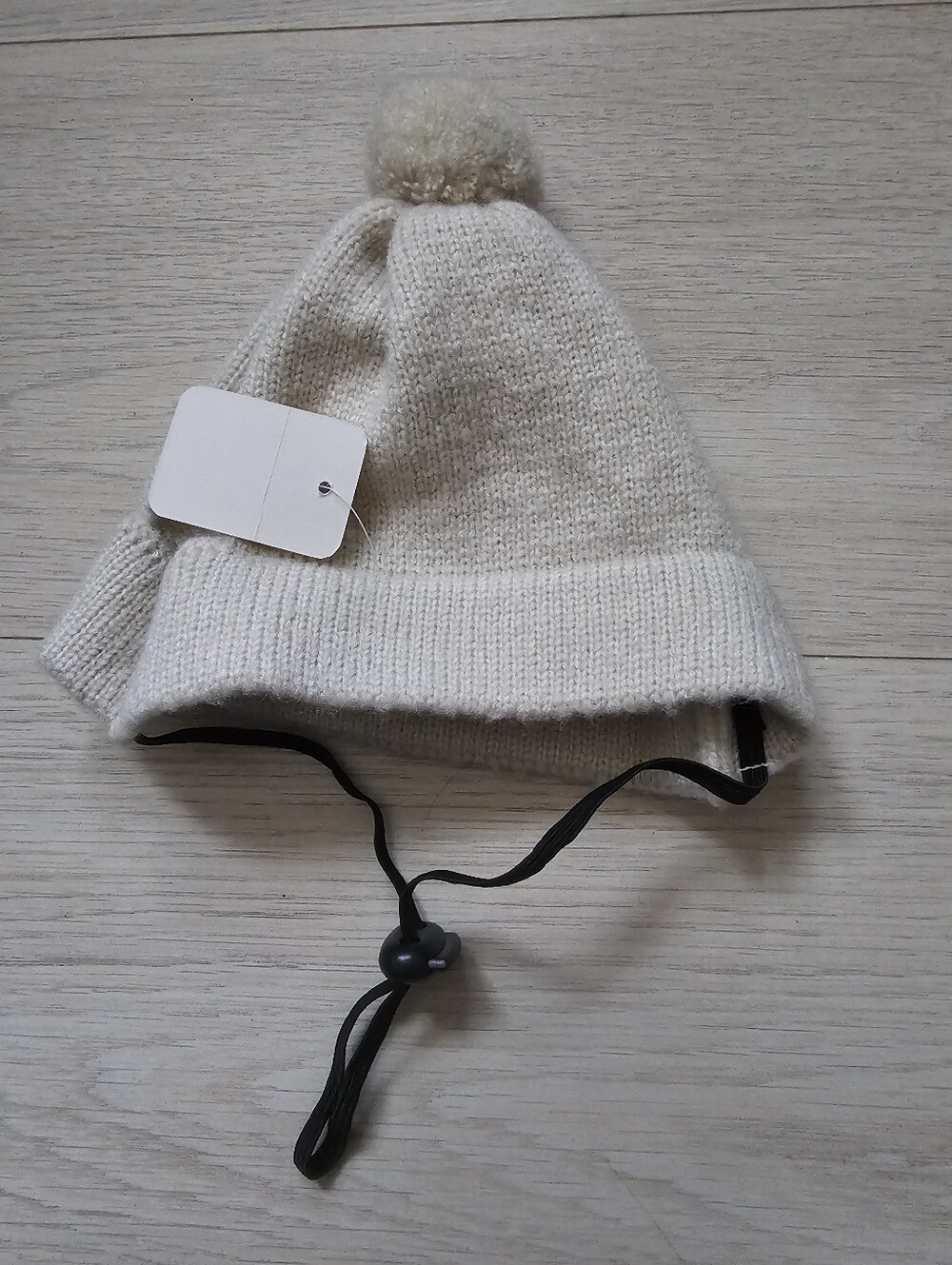 Boots & Barkley Dog Beanie Hat - S/M - Cream Knit